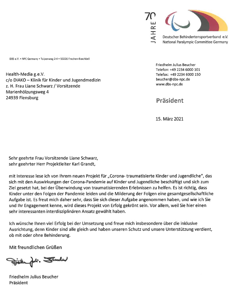 Befürwortung von Friedhelm Julius Beucher