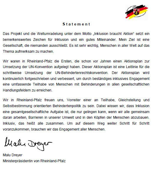 Rheinland Pfalz - Statement Ministerpräsidentin Malu Dreyer