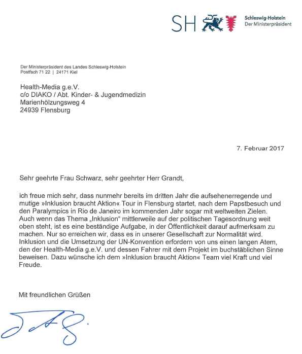 Schleswig Holstein - Statement Ministerpräsident Torsten Albig