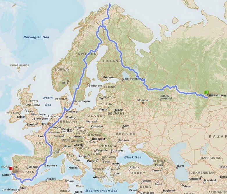 2016 - Sibirien-Nordkap-Casablanca-Rio de Janeiro 2016 - Sibirien-Nordkap-Casablanca-Rio de Janeiro